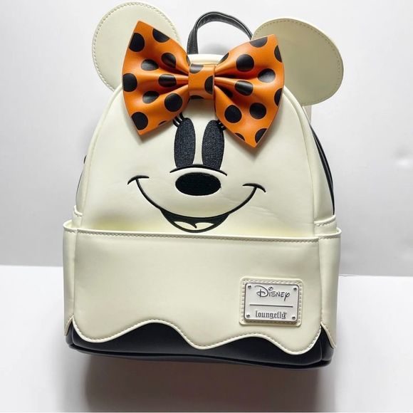 Loungefly Handbags - NWT Loungefly Halloween Minnie Mouse Glow-In-The-Dark Ghost Mini Backpack